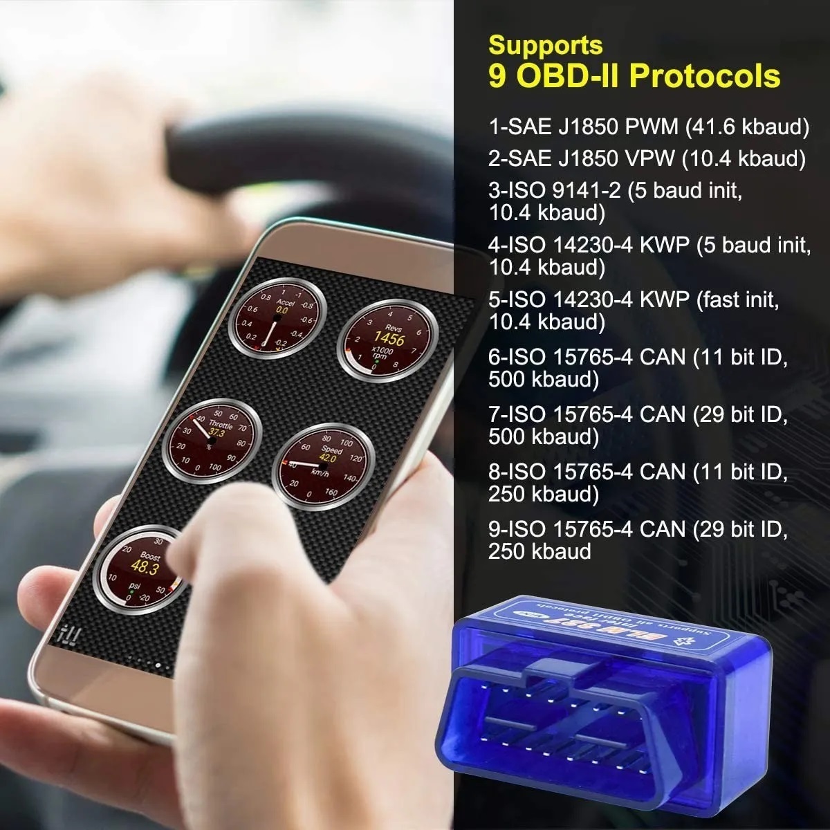 Conexión Bluetooth Del Escáner De Coche Mini Elm327 Obd2