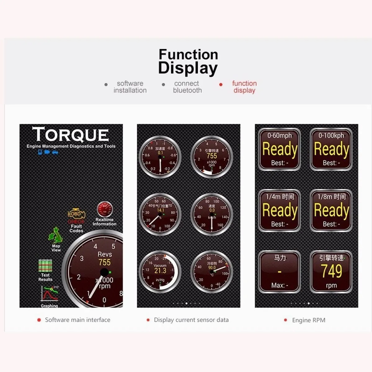 Conexión Bluetooth Del Escáner De Coche Mini Elm327 Obd2