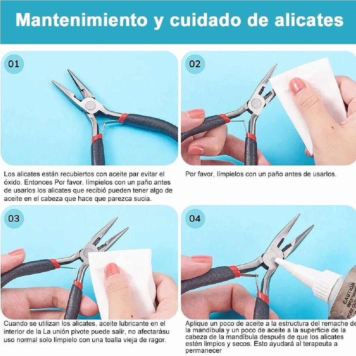 8 Pzs Pinzas Para Armado Bisuteria Punta Corte Engarce Plana