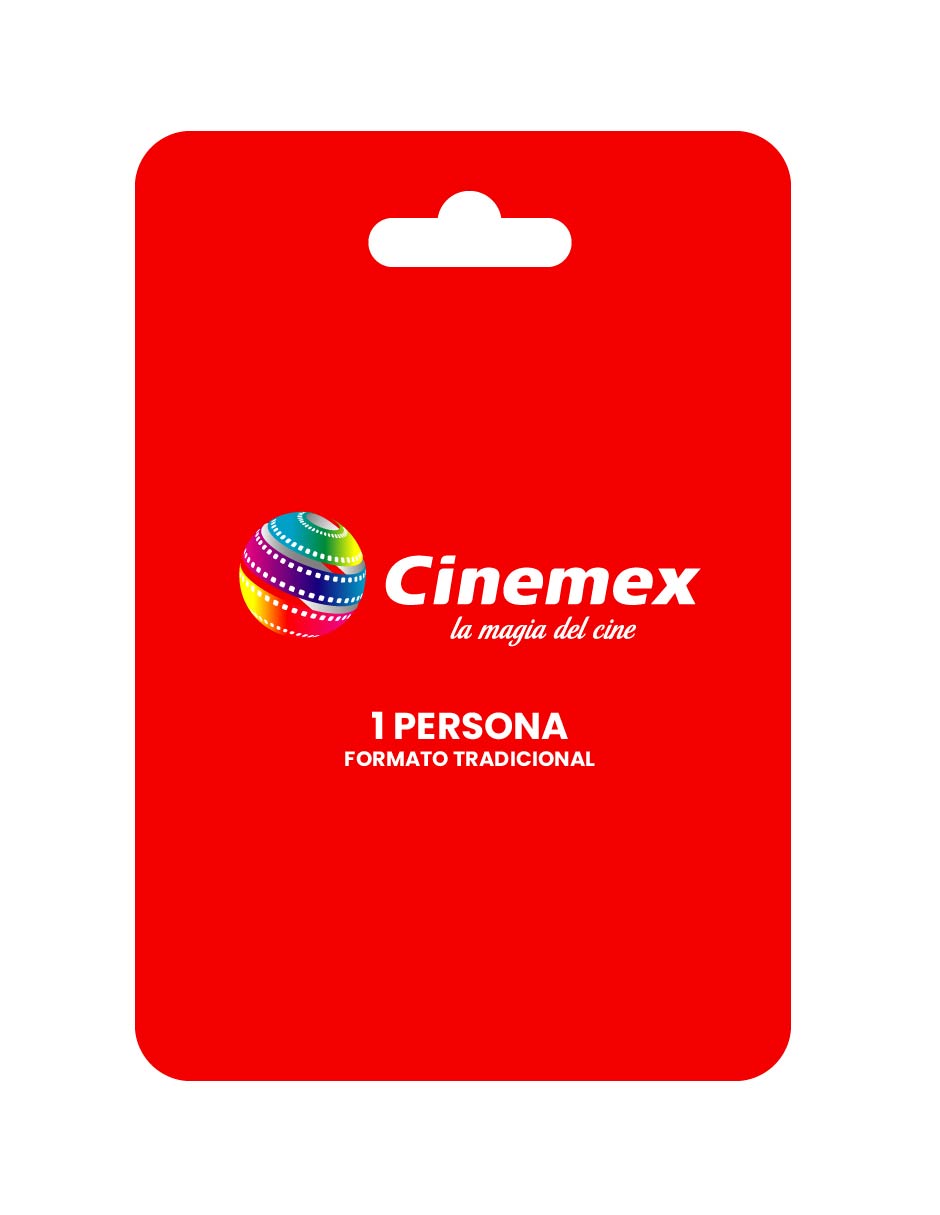 Cinemex 1 boleto tradicional tarjeta prepago, Pin Digital