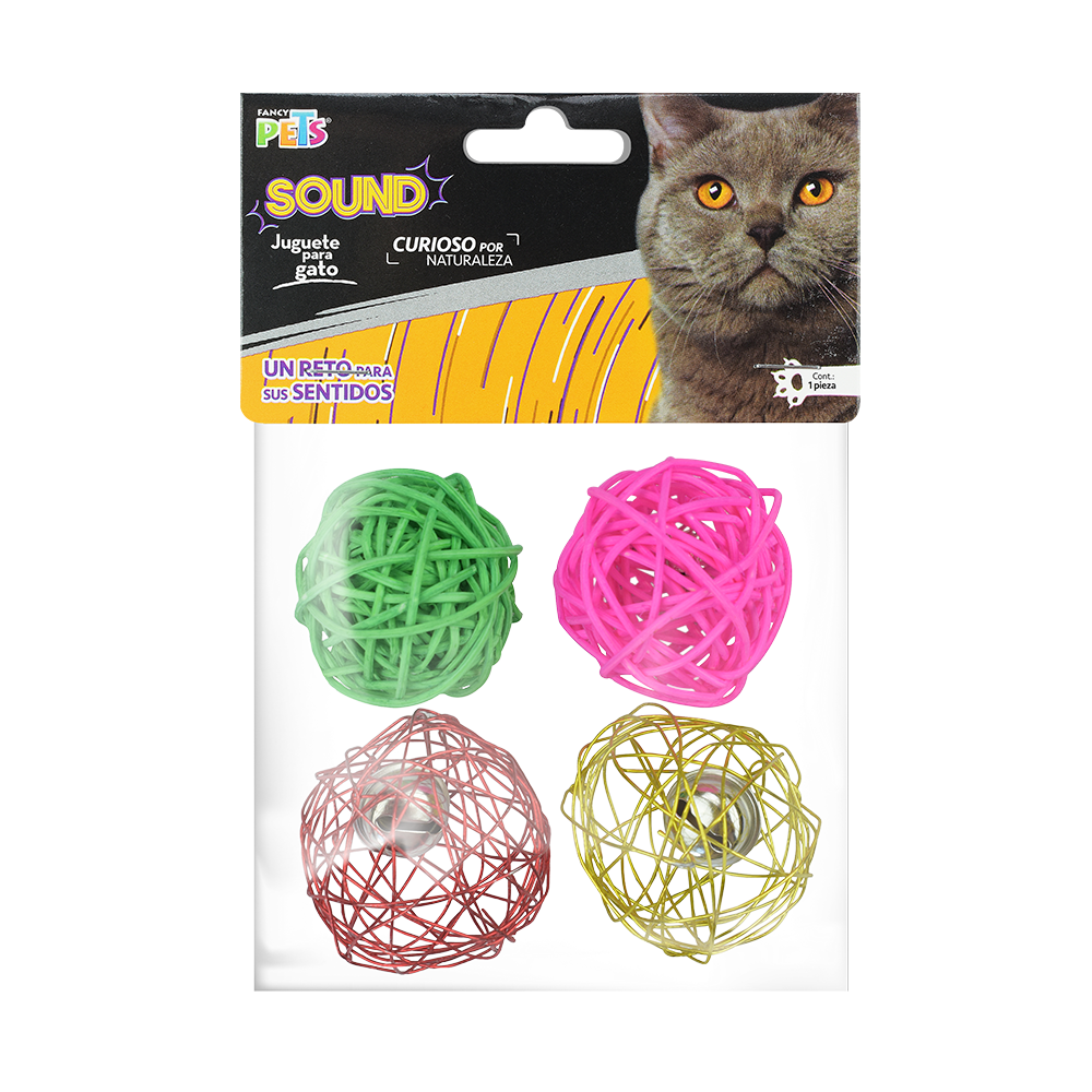 JUGUETE BOLA SOUND - 4 PZ