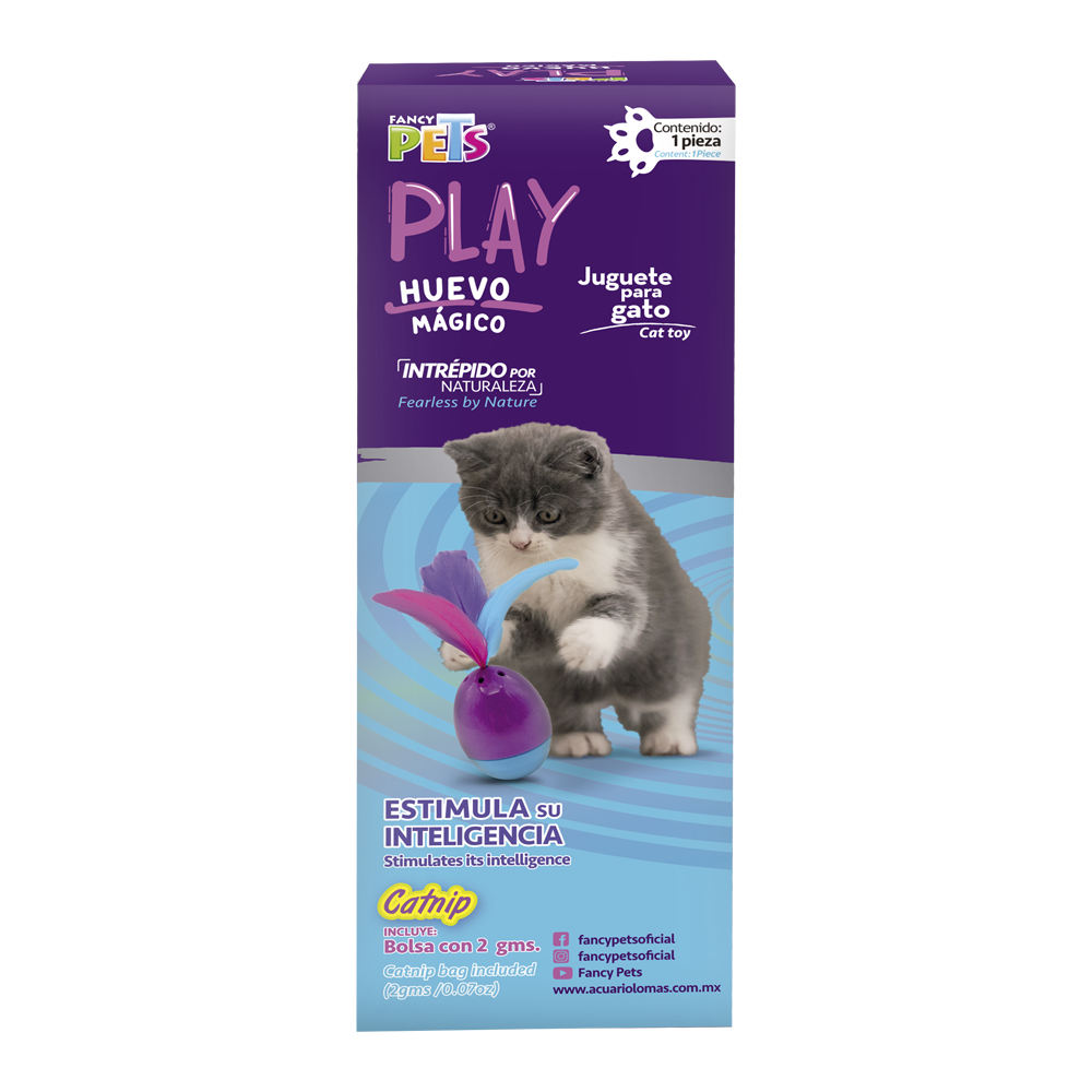 JUGUETE HUEVO MAGICO C/CATNIP P/GATO PLAY