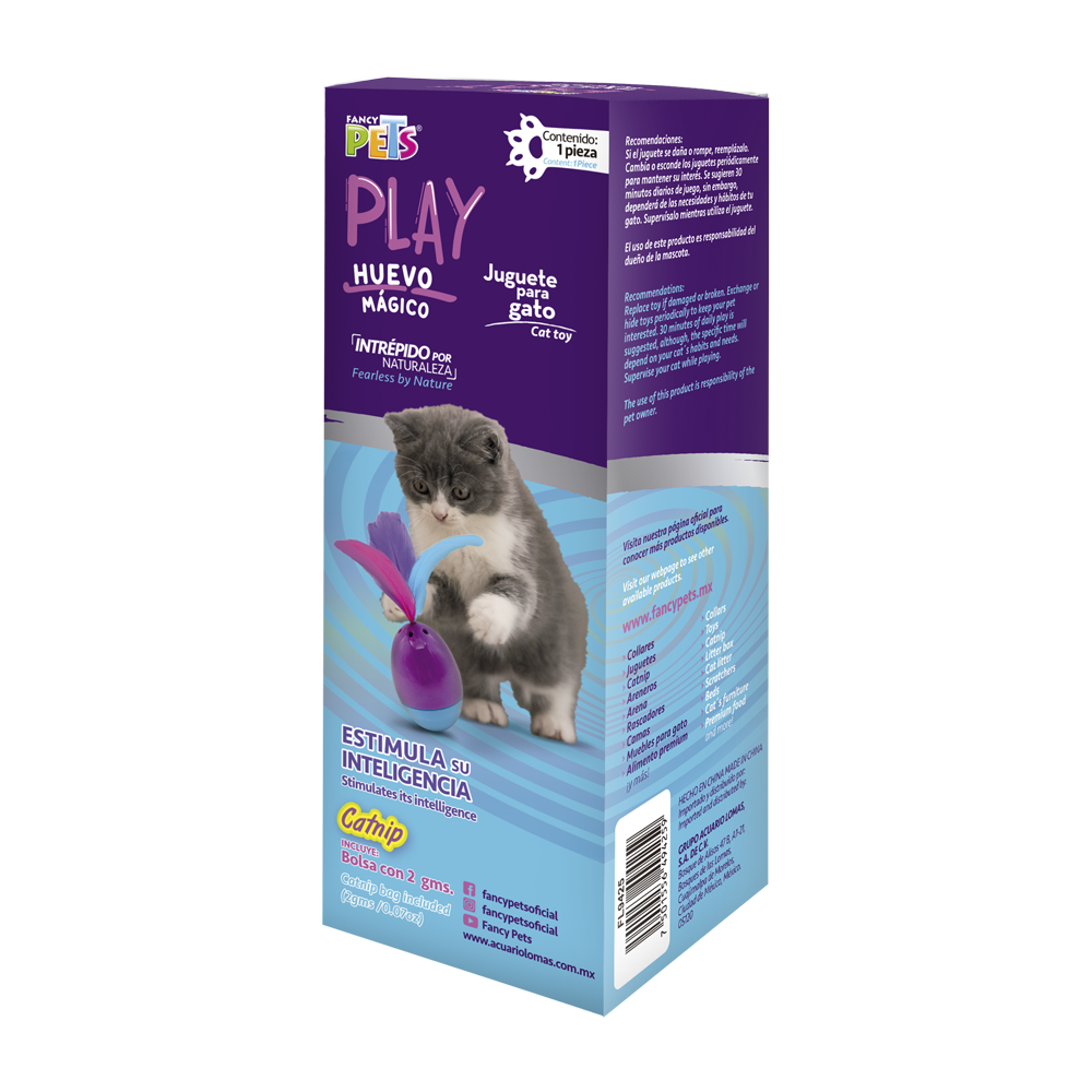 JUGUETE HUEVO MAGICO C/CATNIP P/GATO PLAY