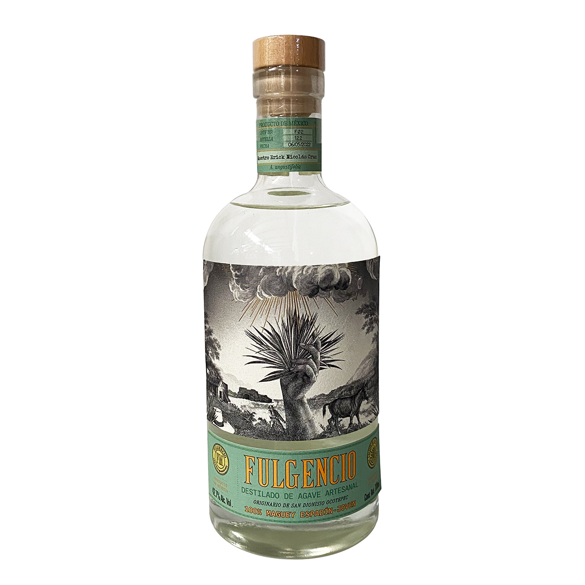 Destilado de Agave Artesanal Fulgencio Espadín Joven 700 ml