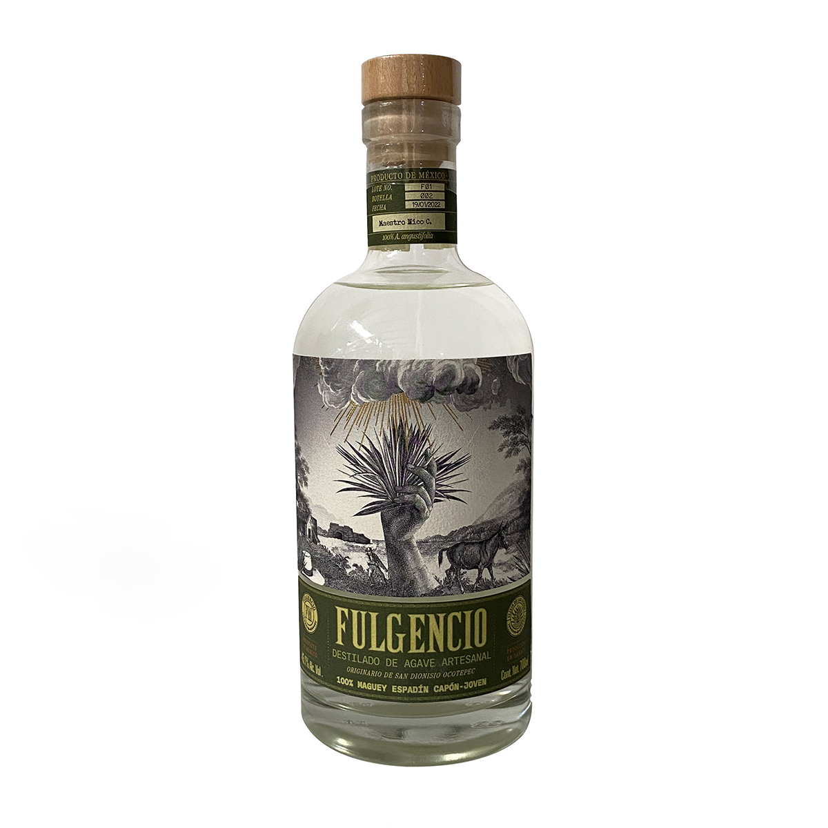Destilado de Agave Artesanal Fulgencio Espadín Capón 700 ml