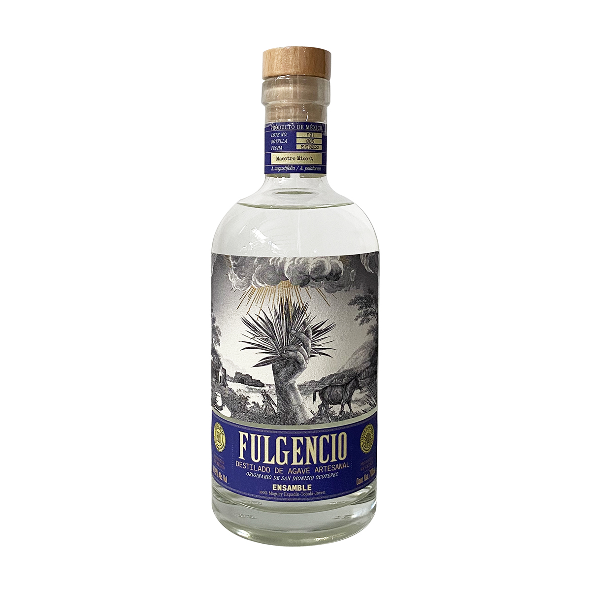Destilado de Agave Artesanal Fulgencio Espadín Tobalá 700 ml