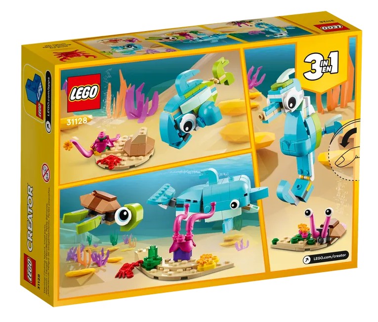 Lego Creator 3 En 1 31128 Delfín Y Tortuga