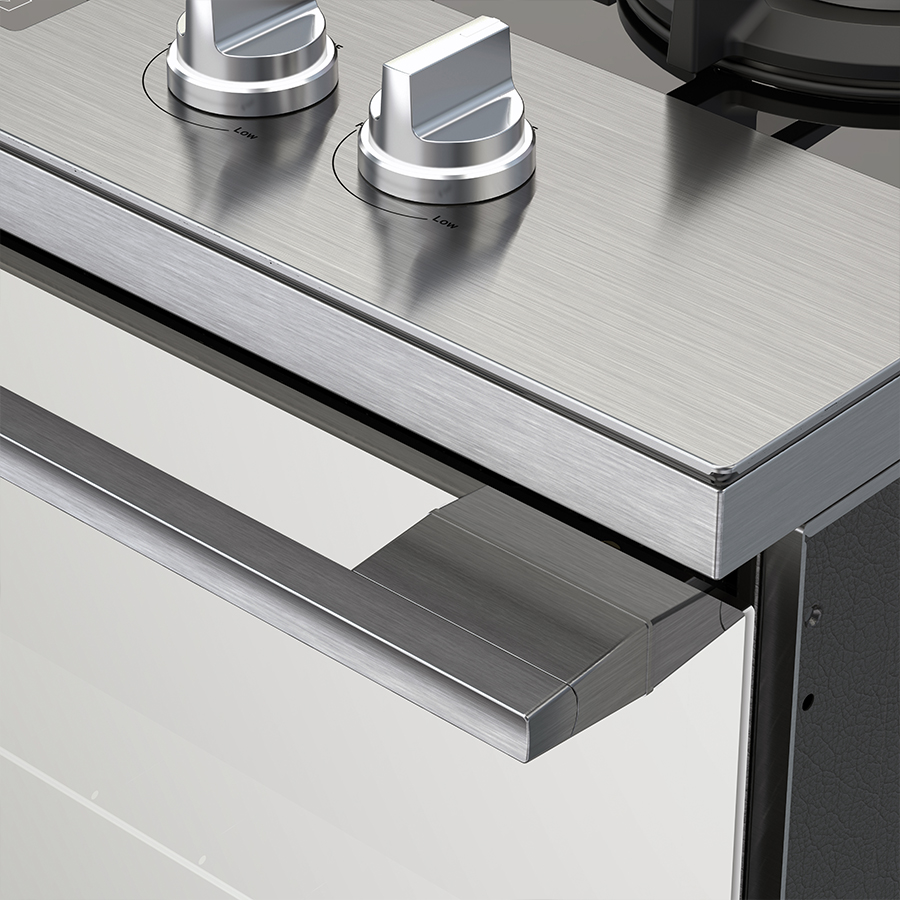 Estufa Whirlpool Gas on Glass Empotrable 30" WER9100S