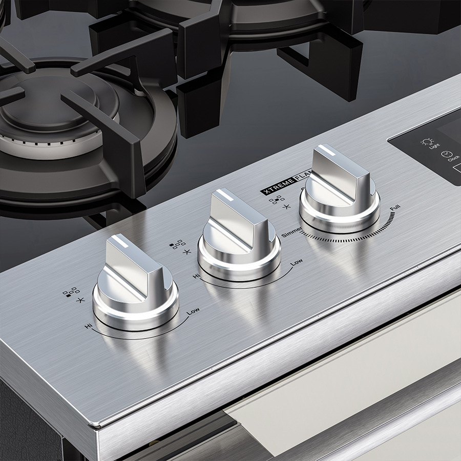 Estufa Whirlpool Gas on Glass Empotrable 30" WER9100S