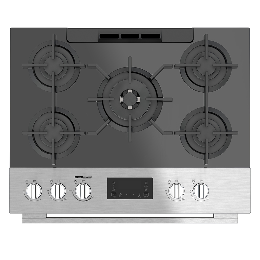 Estufa Whirlpool Gas on Glass Empotrable 30" WER9100S