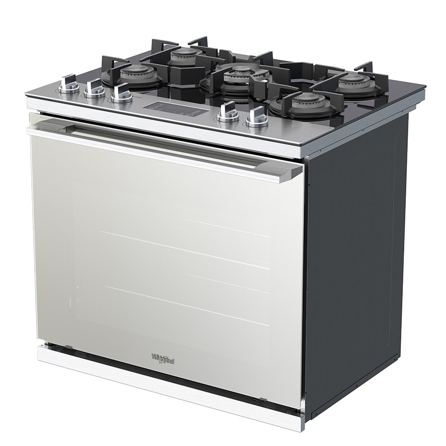 Estufa Whirlpool Gas on Glass Empotrable 30" WER9100S