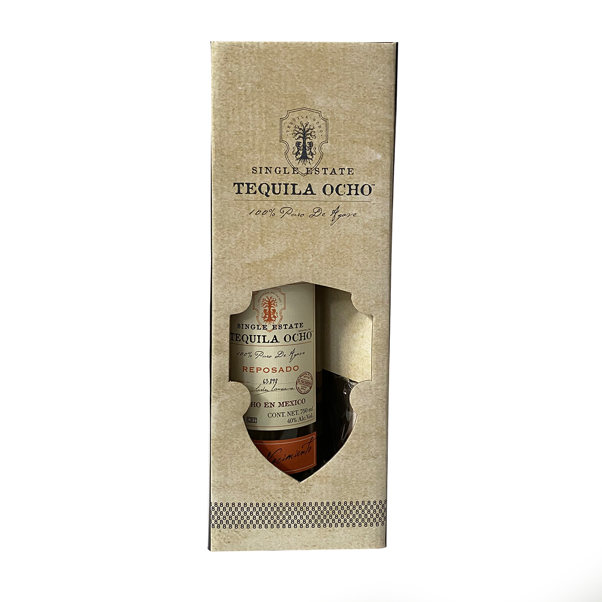 Gift Pack Tequila Ocho Reposado 750 ml con Licorera