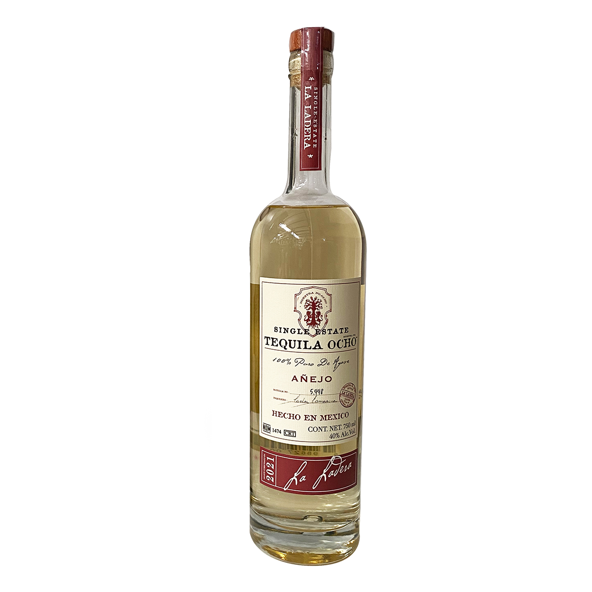 Gift Pack Tequila Ocho Añejo 750 ml con Licorera 