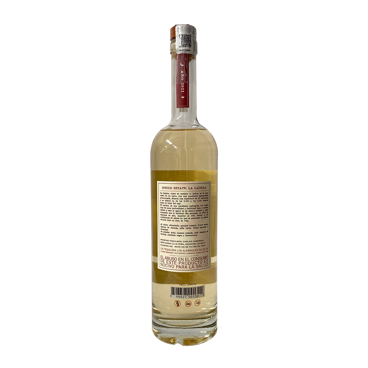 Gift Pack Tequila Ocho Añejo 750 ml con Licorera 