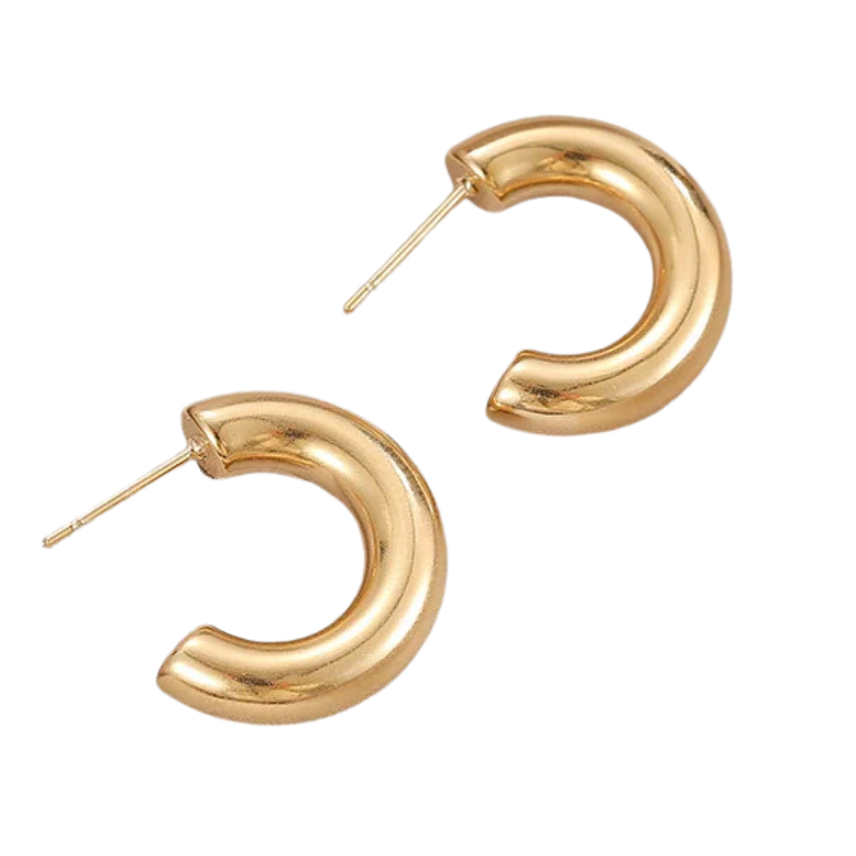 Arete Aro Pendiente Geométrico Acero Inoxidable Color Dorado Plateado Moda Mujer 