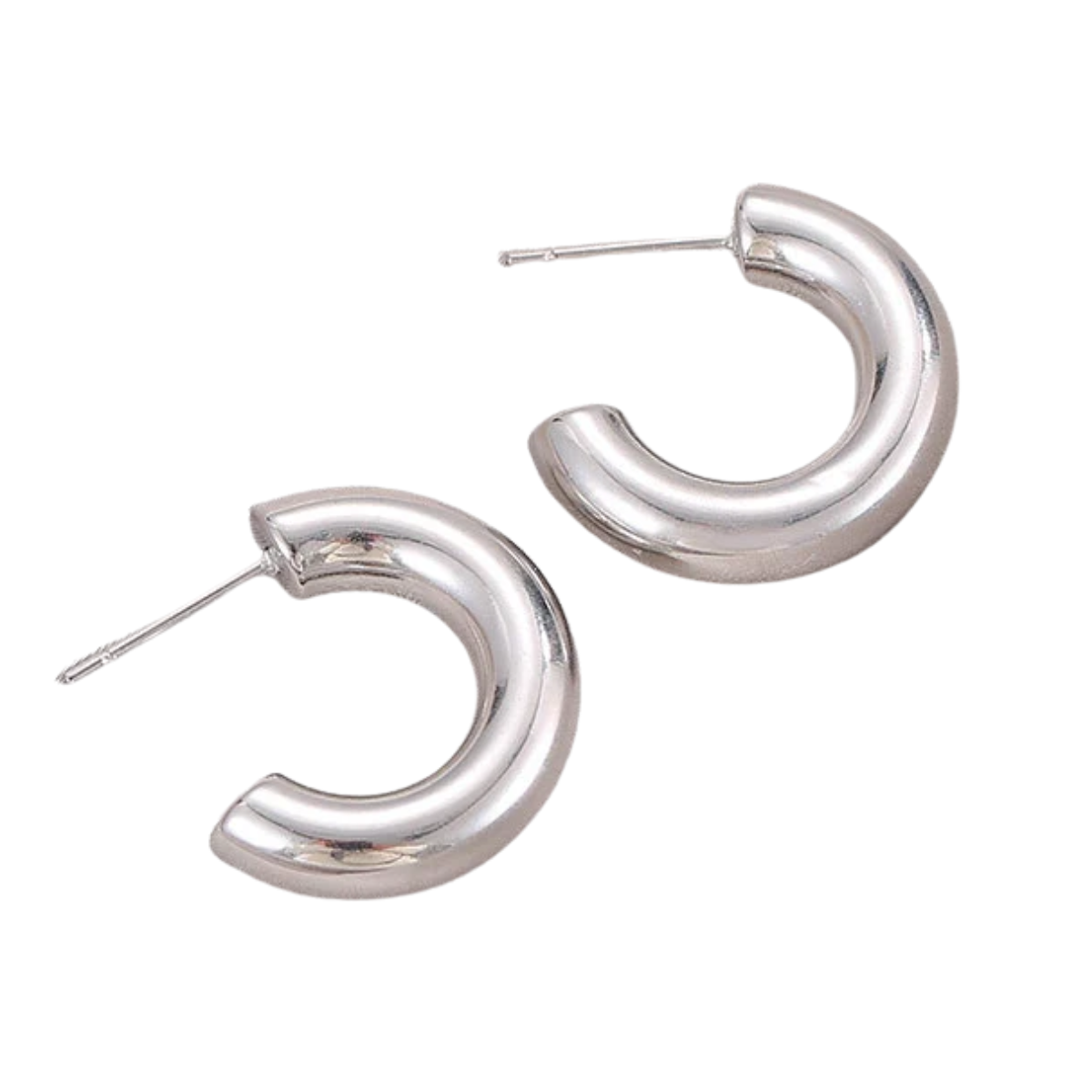 Arete Aro Pendiente Geométrico Acero Inoxidable Color Dorado Plateado Moda Mujer 