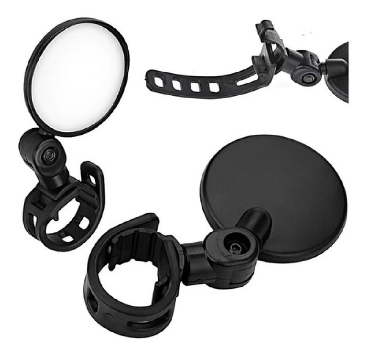 Espejo Retrovisor Redondo 360º Bicicleta O Moto Color Negro