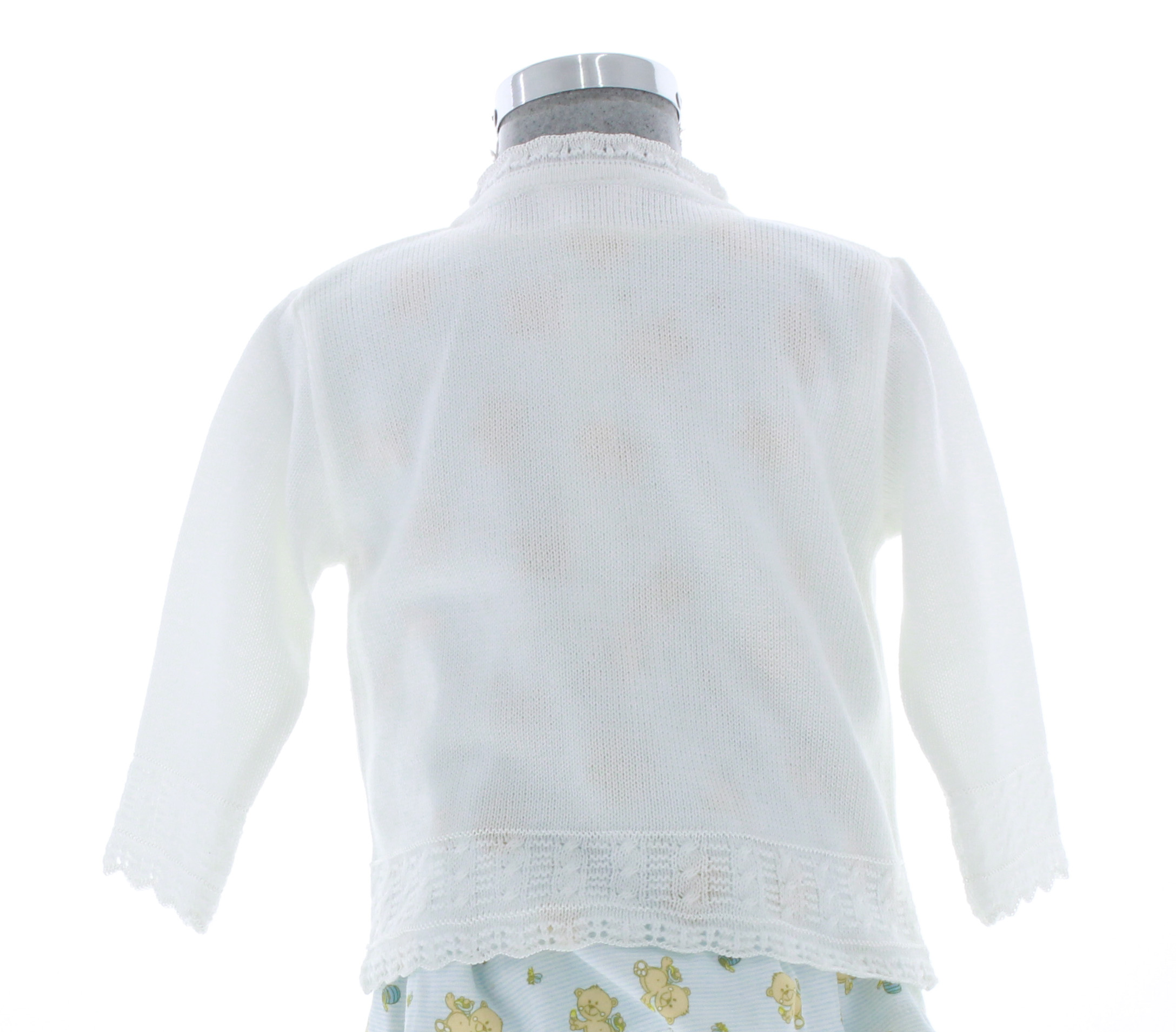 Sueter Niña Tejido 3050 Blanco Perla 1 a 4 Años.