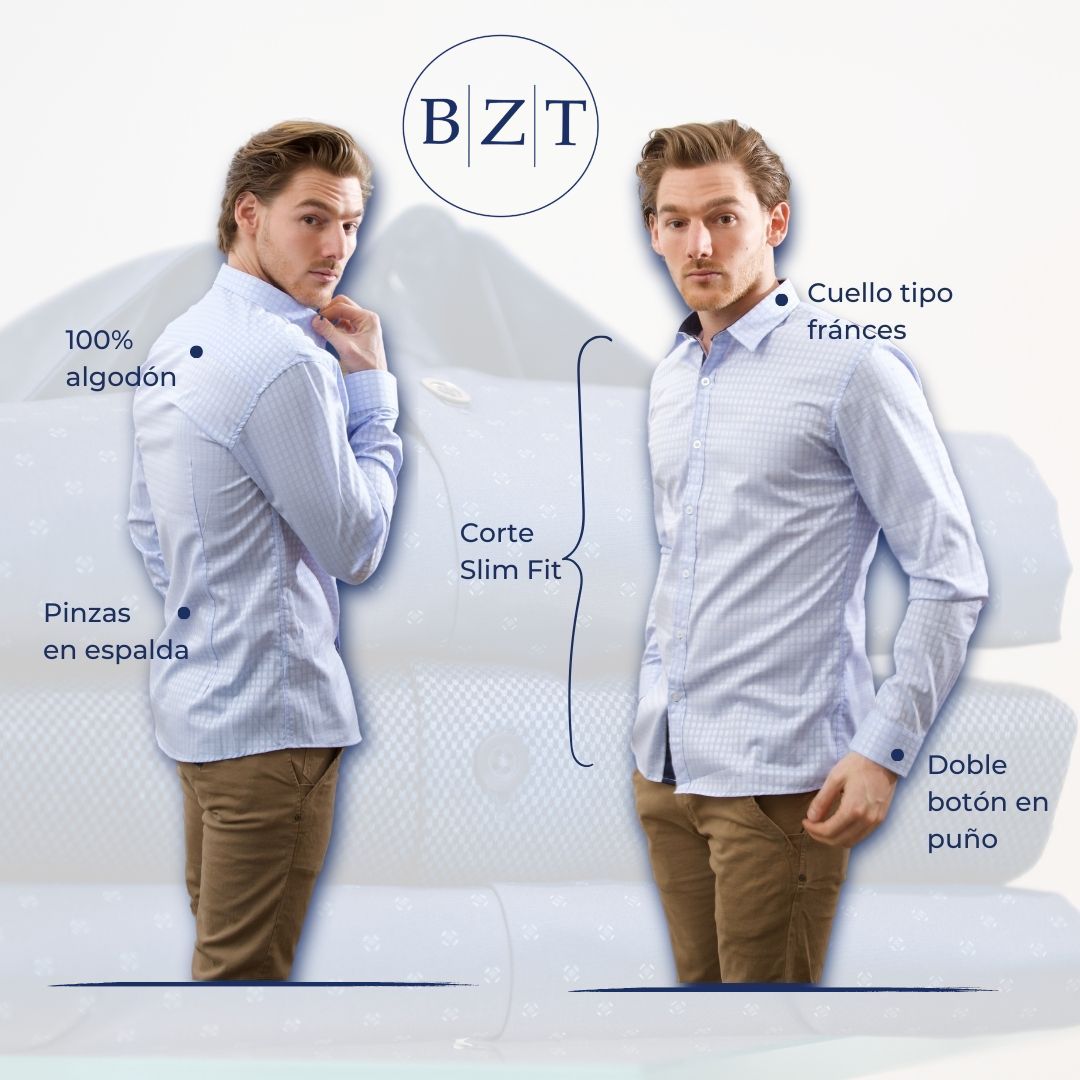 Camisa Manga Larga Hombre Slim-Fit Bazzotto