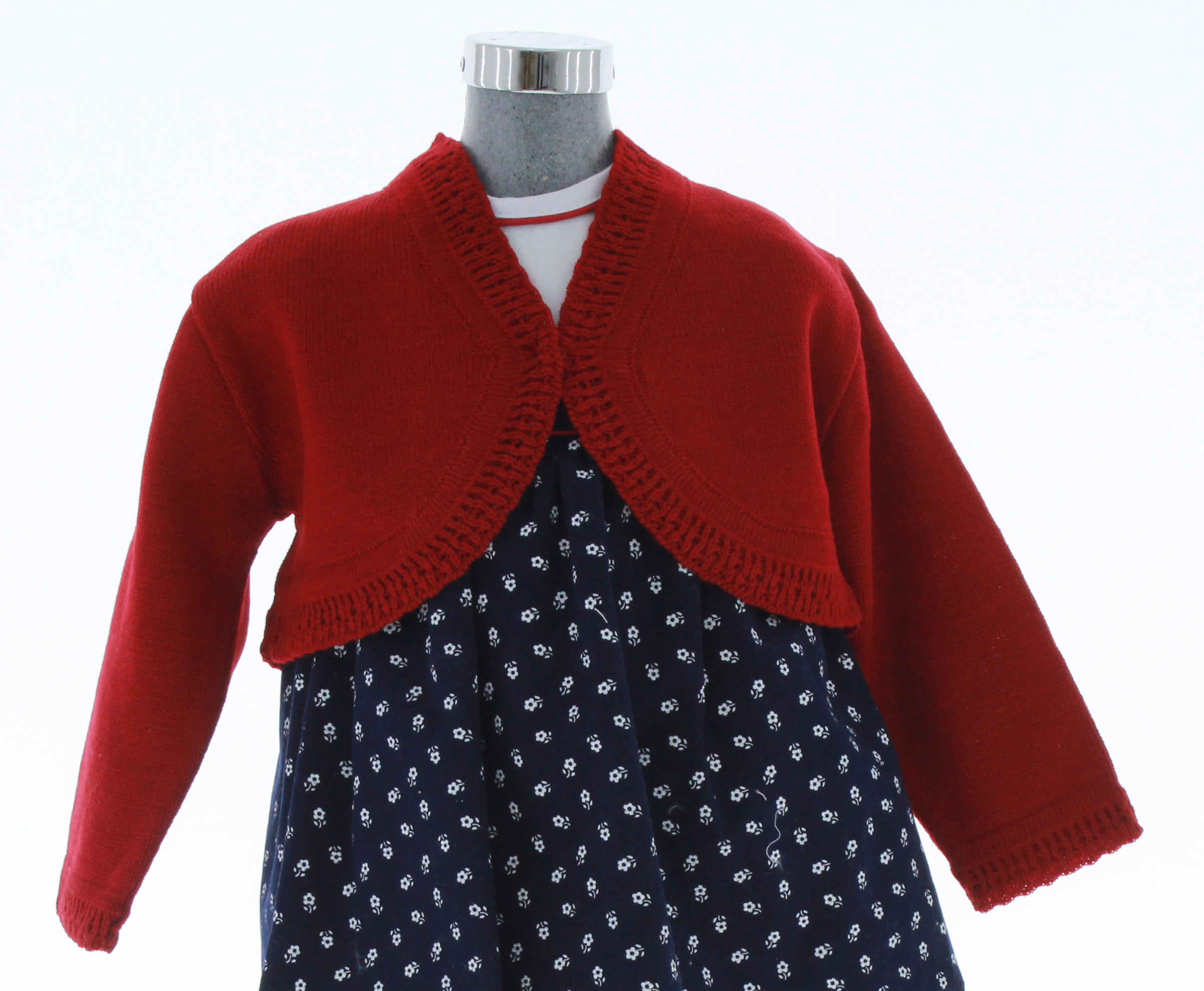 Sueter Niña Bebe Bolero Tejido Rojo 3054 1 a 3 Años