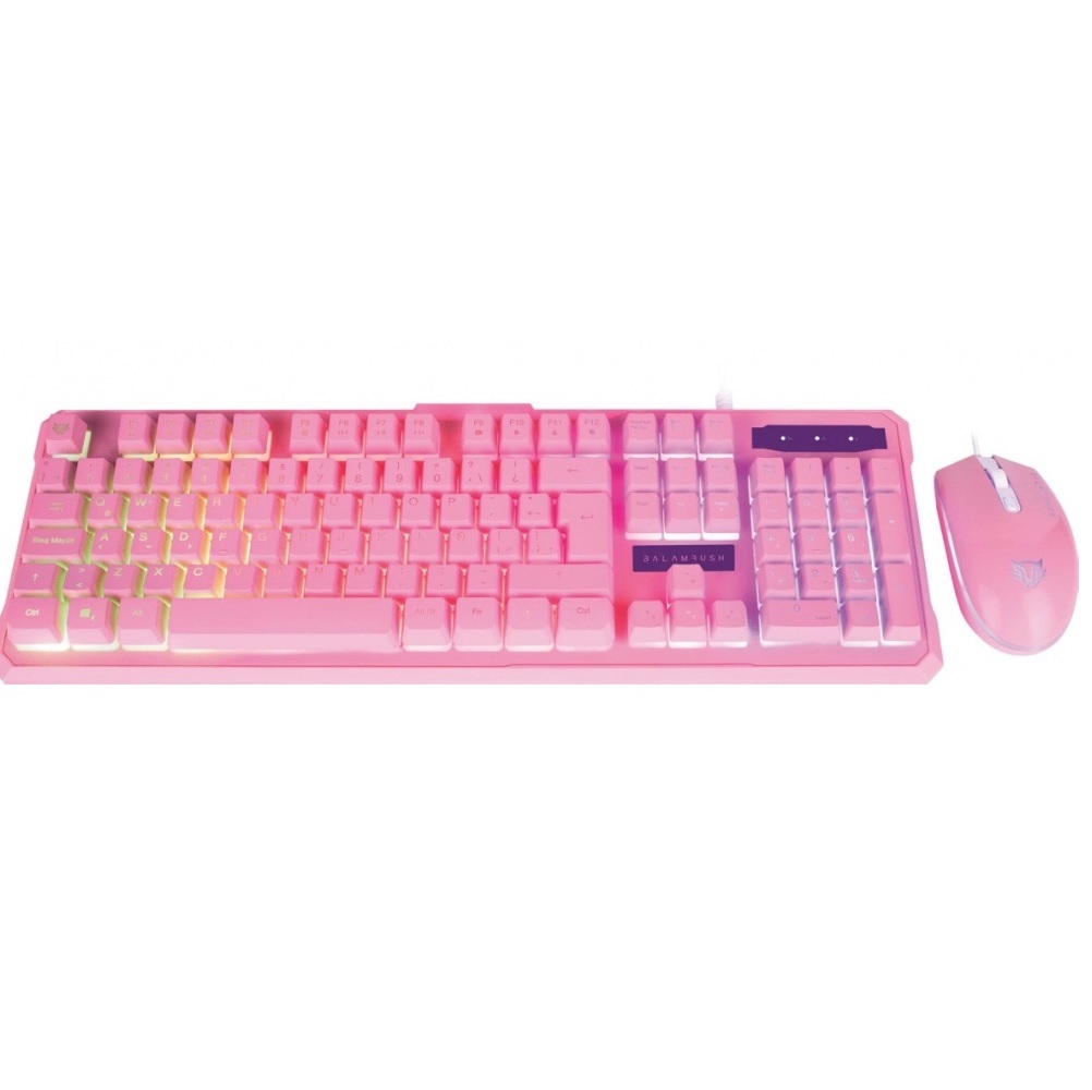 Kit Gamer de Teclado y Mouse Balam Rush Squad KTM330 Alámbrico USB Rosa (Español) pc portátil lap
