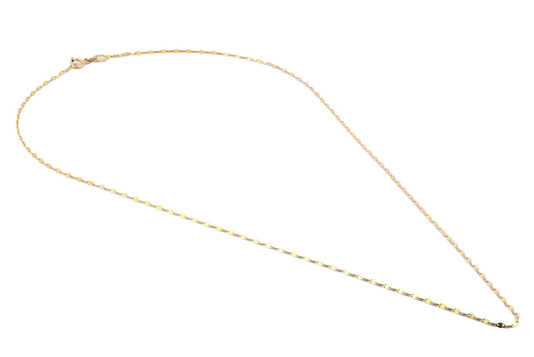 Cadena Plaquita En Oro Sólido 14K 55 cm 