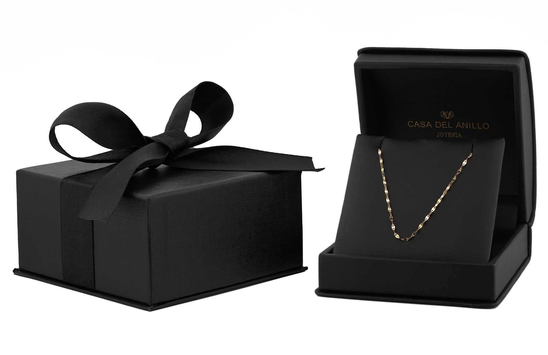 Cadena Plaquita En Oro Sólido 14K 55 cm 