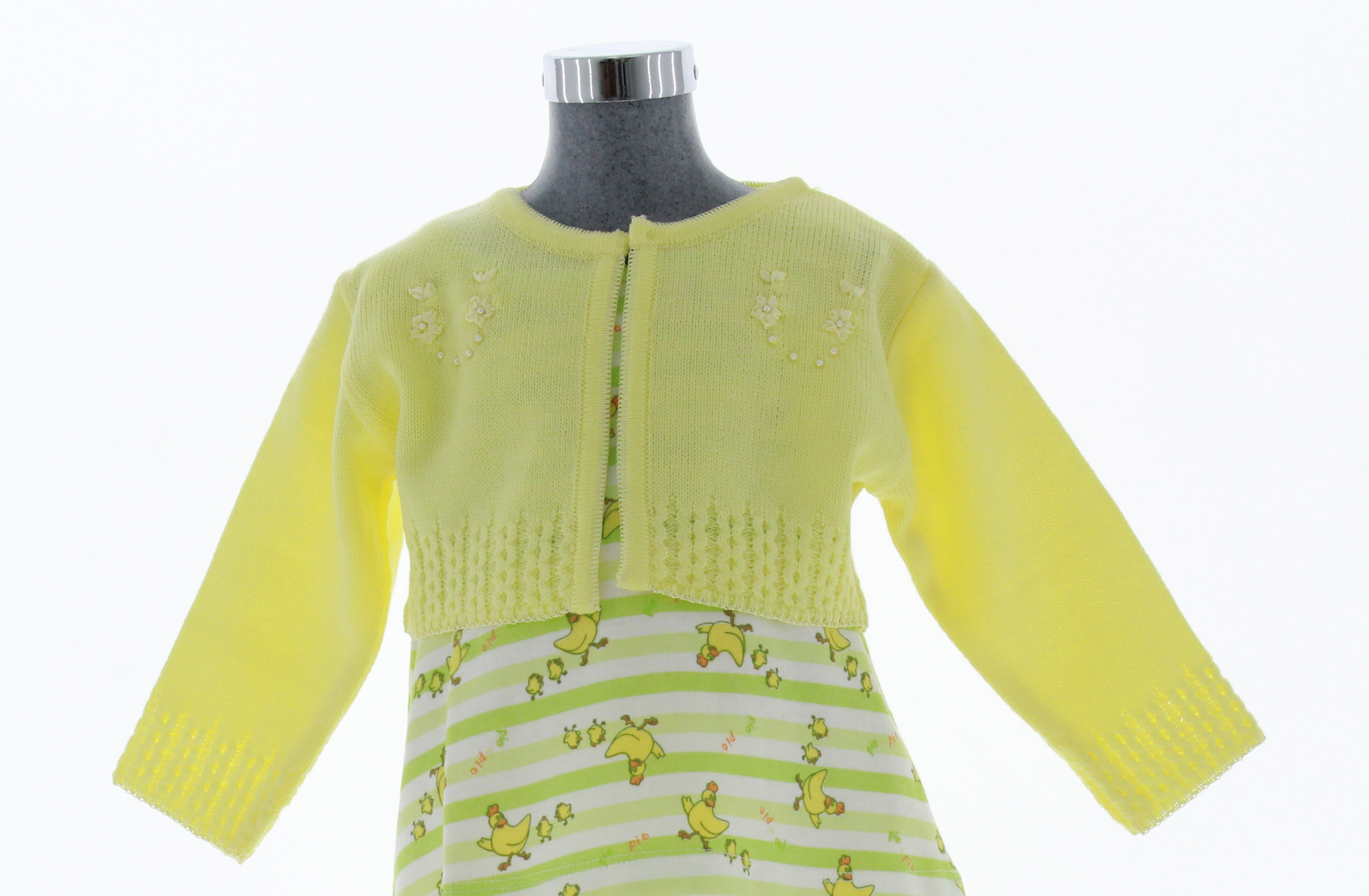 Sueter Niña Bebe Bolero Tejido Amarillo 3055 1 a 3 Años.