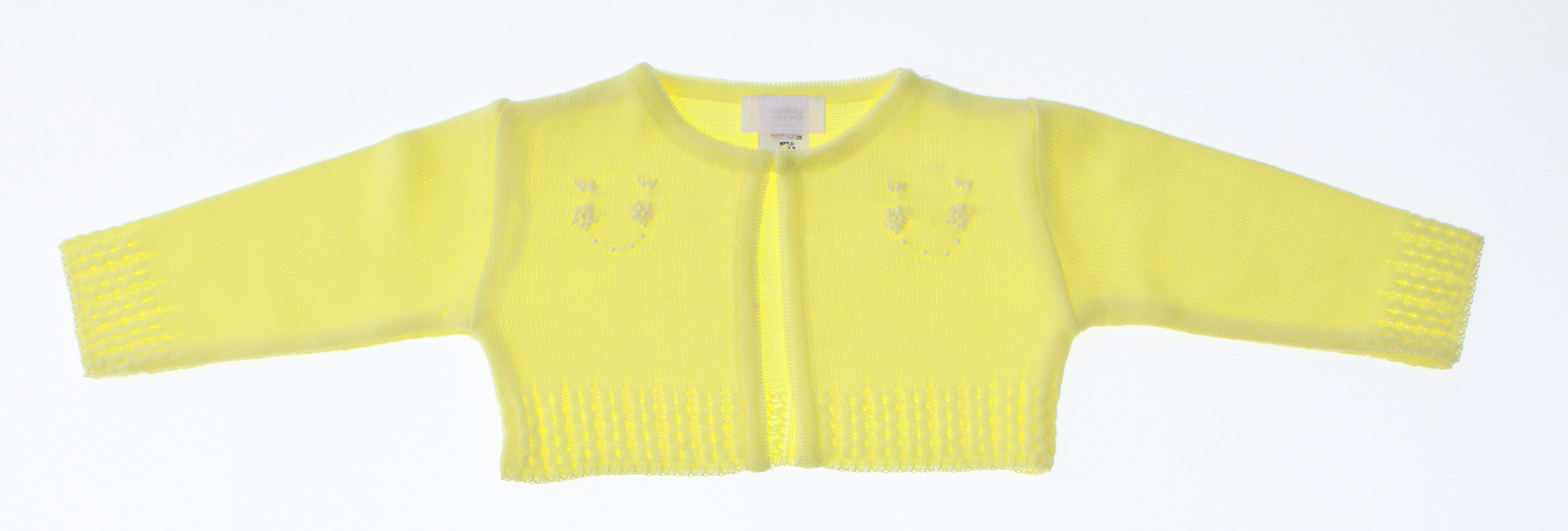 Sueter Niña Bebe Bolero Tejido Amarillo 3055 1 a 3 Años.
