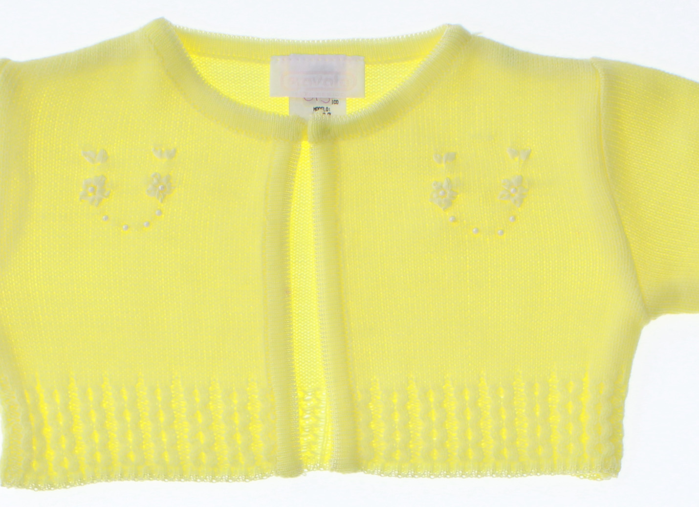 Sueter Niña Bebe Bolero Tejido Amarillo 3055 1 a 3 Años.