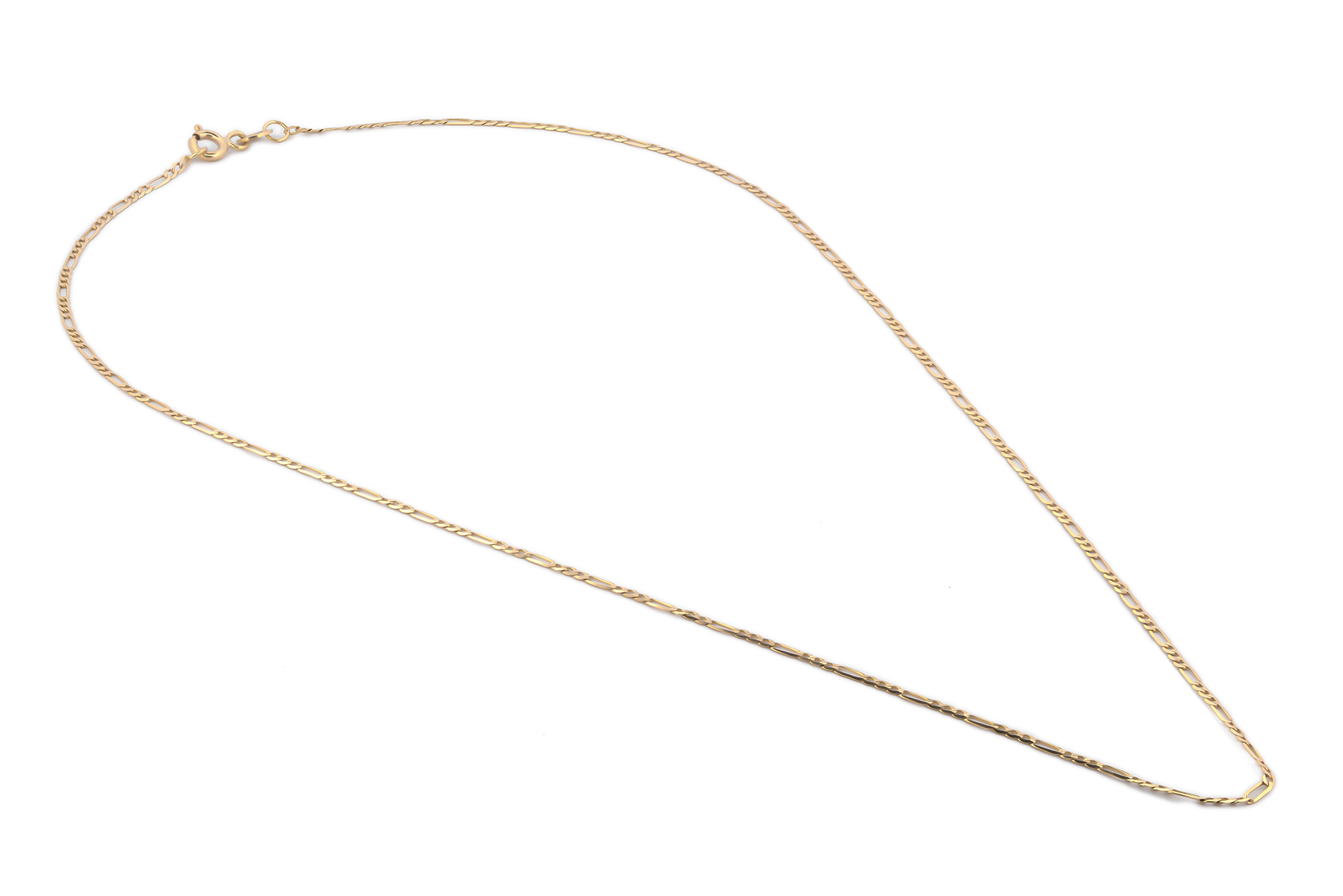 Cadena Estilo Cartier Oro Italiano Sólido 14k 55 cm 