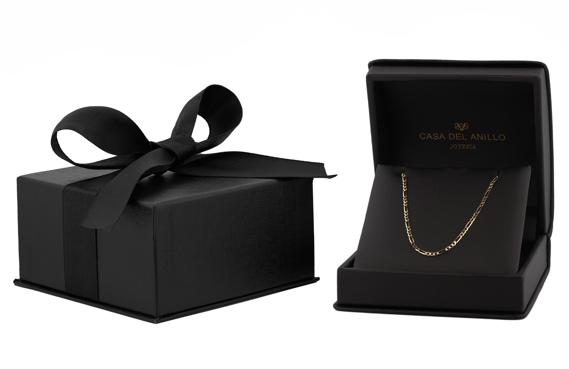 Cadena Estilo Cartier Oro Italiano Sólido 14k 55 cm 