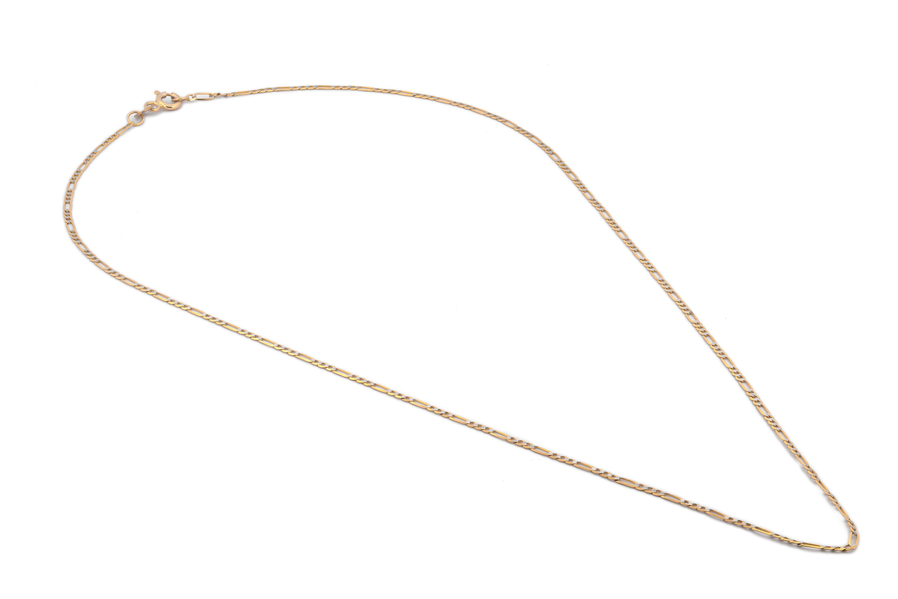 Cadena Estilo Cartier Diamantada Oro Italiano Sólido 14k 55 cm 