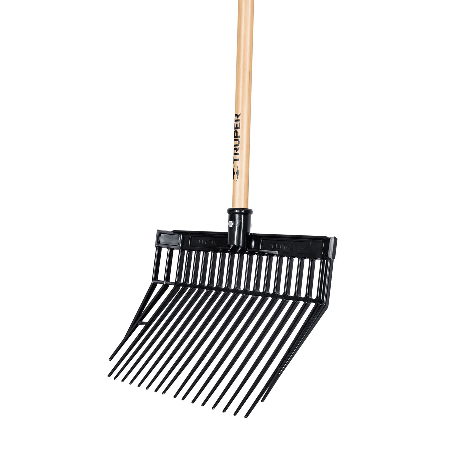 Escoba Trinche, Bieldo Plastico 16 Dientes Para Caballerizas.