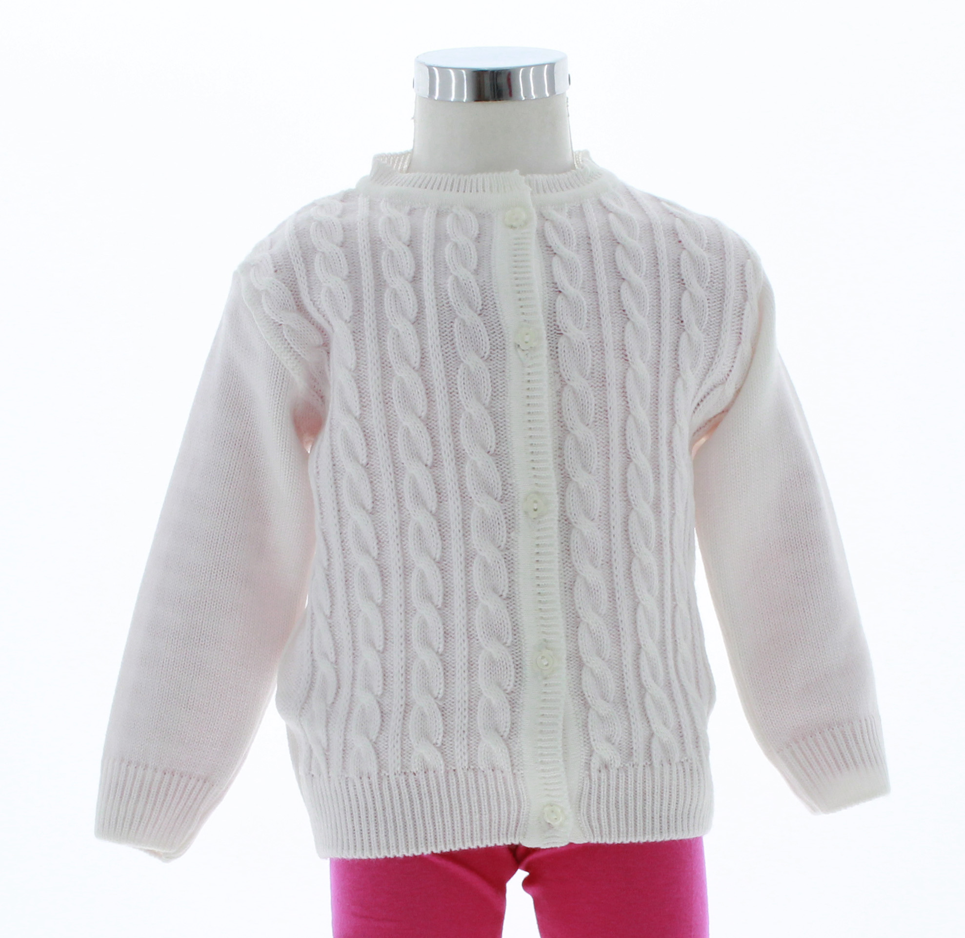 Sueter Niña Tejido Blanco 3068 1 a 8 Años.