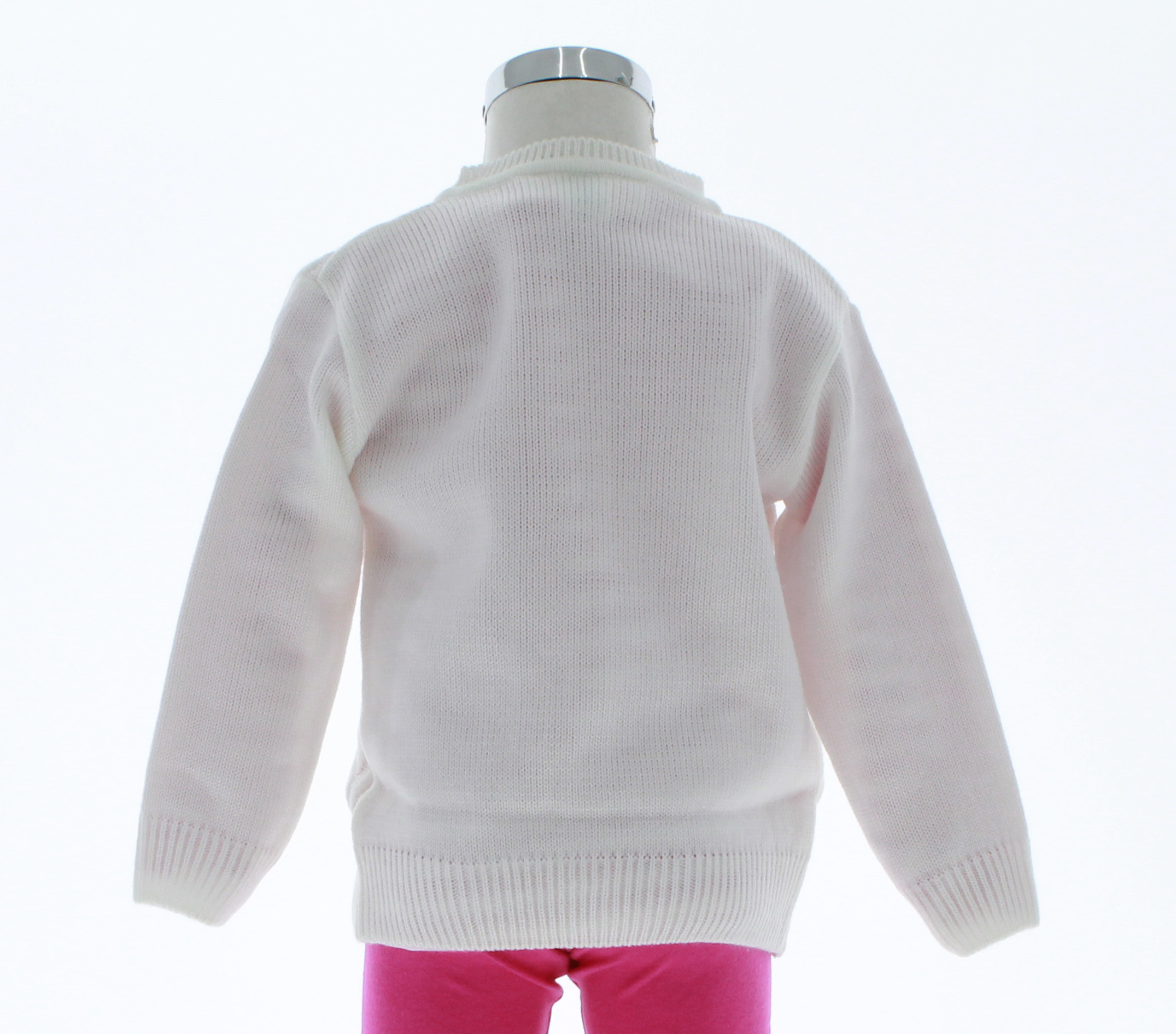 Sueter Niña Tejido Blanco 3068 1 a 8 Años.