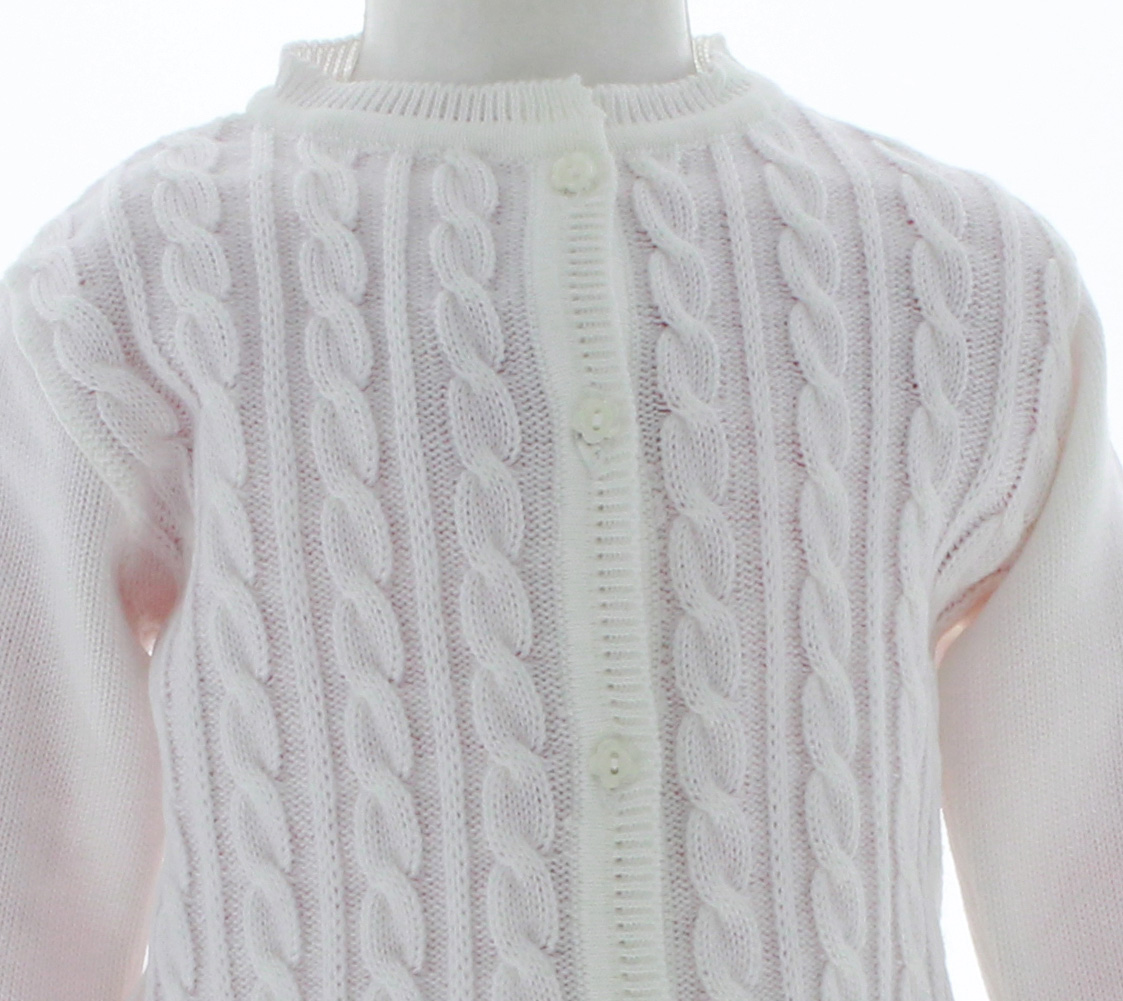 Sueter Niña Tejido Blanco 3068 1 a 8 Años.