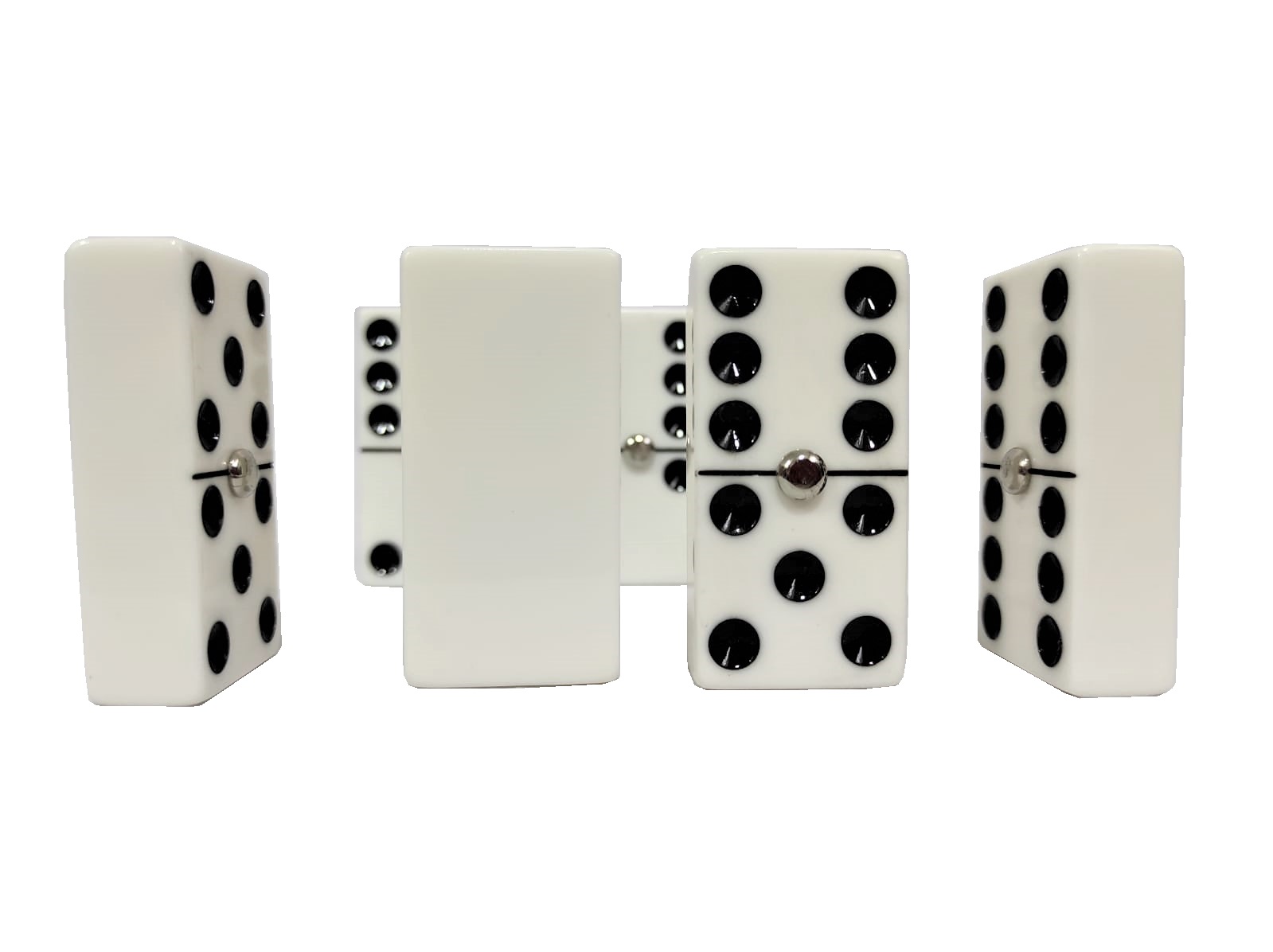 Dominó Sólido Blanco Tamaño Jumbo (Inglés)