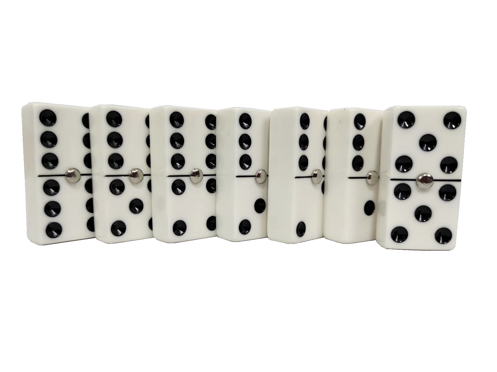 Dominó Sólido Blanco Tamaño Jumbo (Inglés)