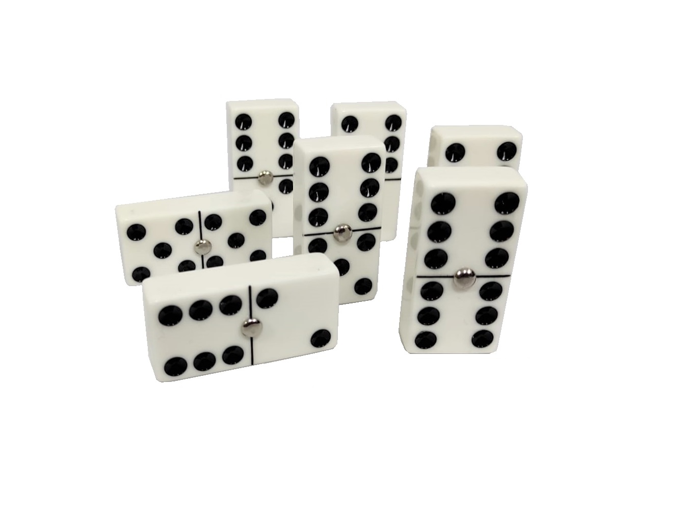 Dominó Sólido Blanco Tamaño Jumbo (Inglés)