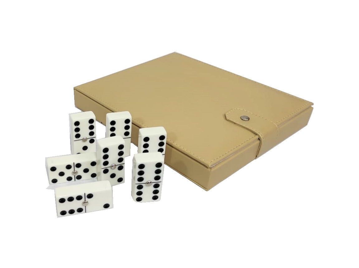 Dominó Sólido Blanco Tamaño Jumbo (Inglés)