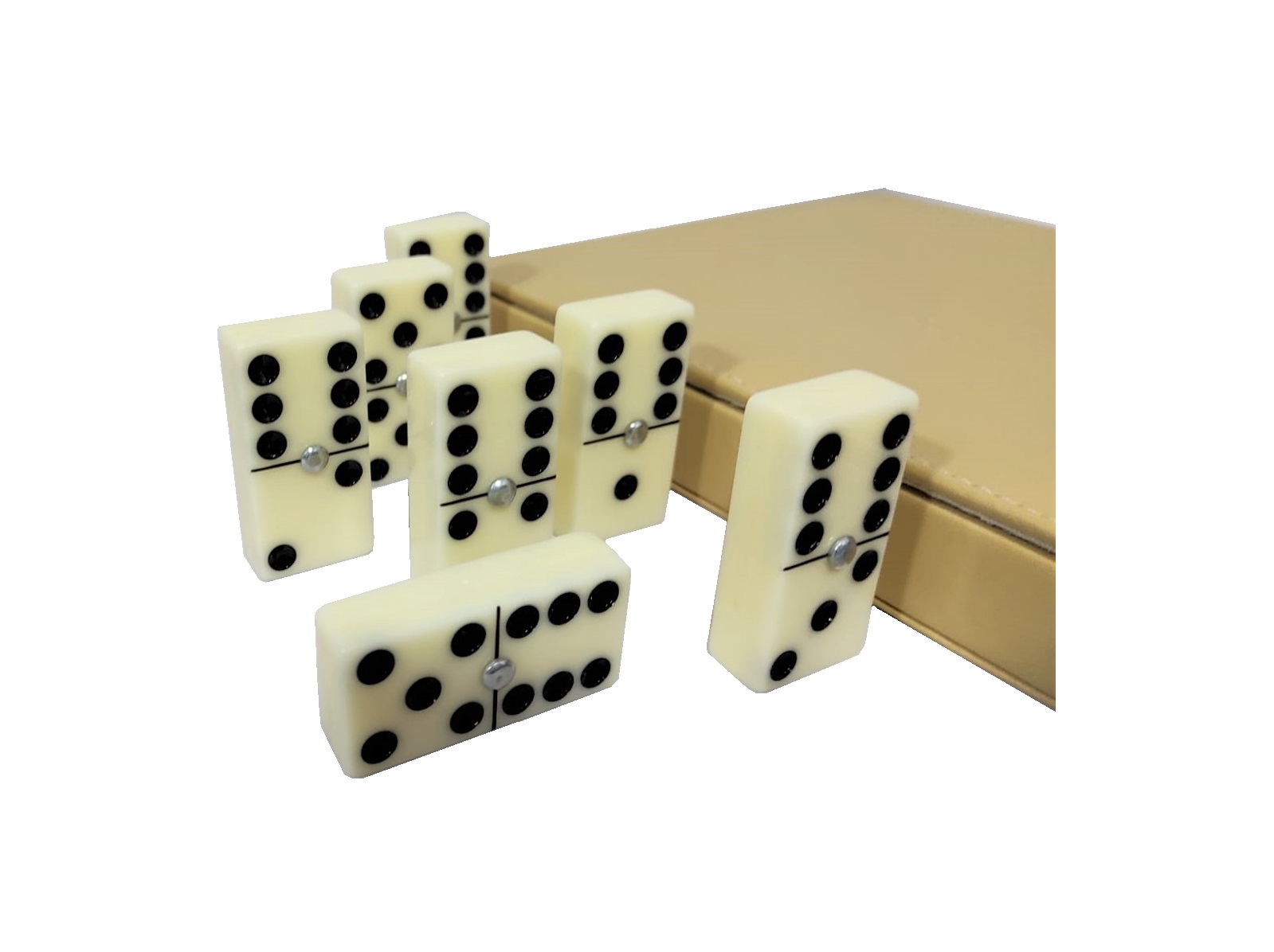 Dominó Sólido Hueso Tamaño Jumbo (Inglés)