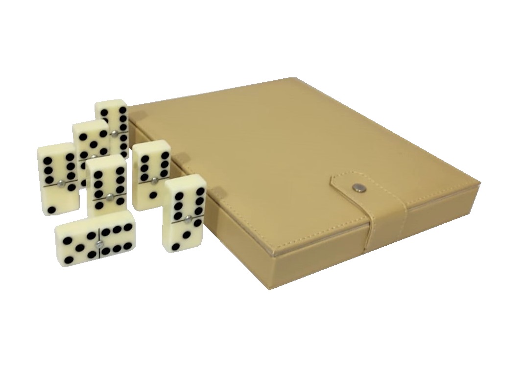 Dominó Sólido Hueso Tamaño Jumbo (Inglés)