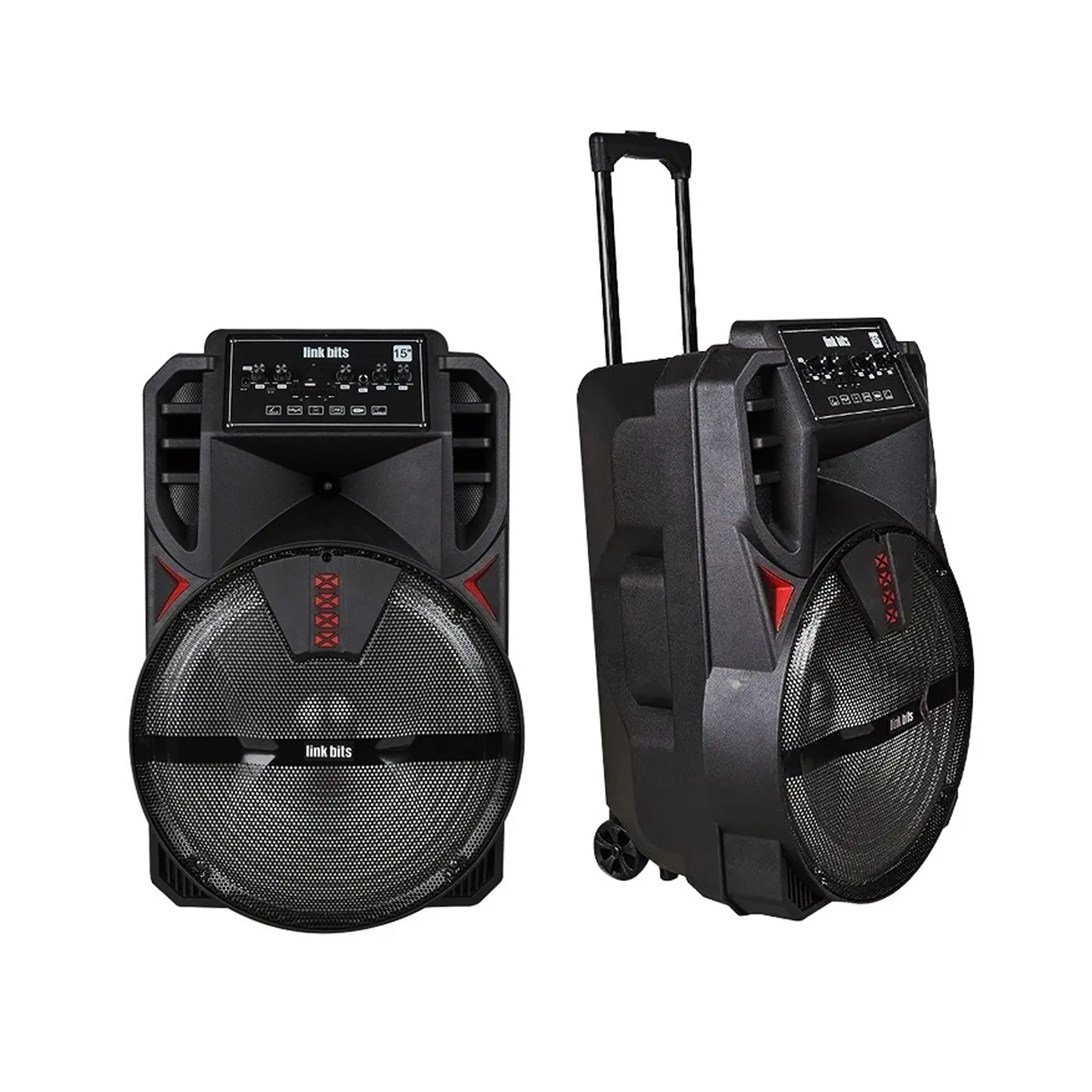 Bocina Grande de 15" con Bluetooth y Micrófono Link Bits BM15014K