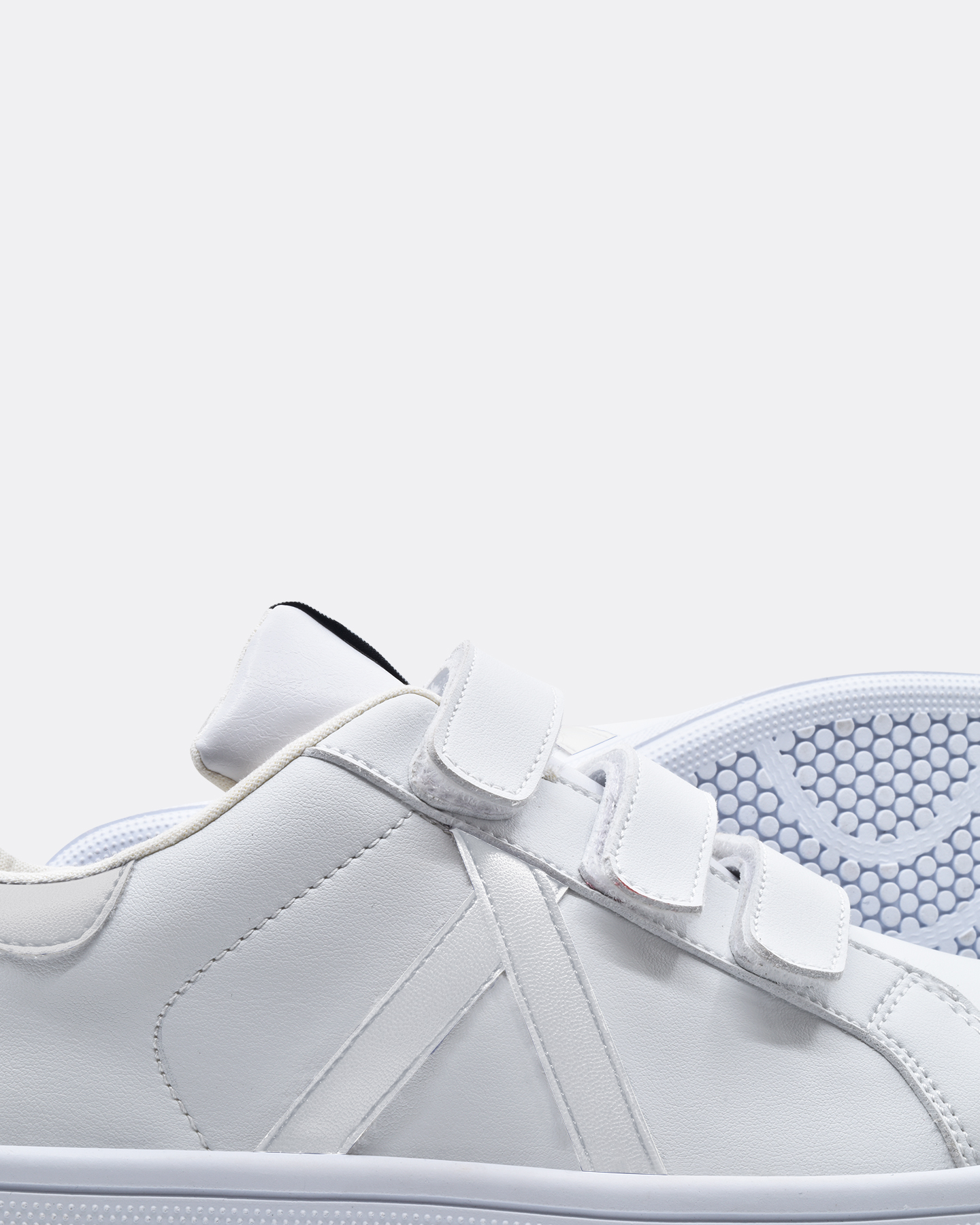 Tenis Blanco Piel Velcro Para Adulto Ankaa S002