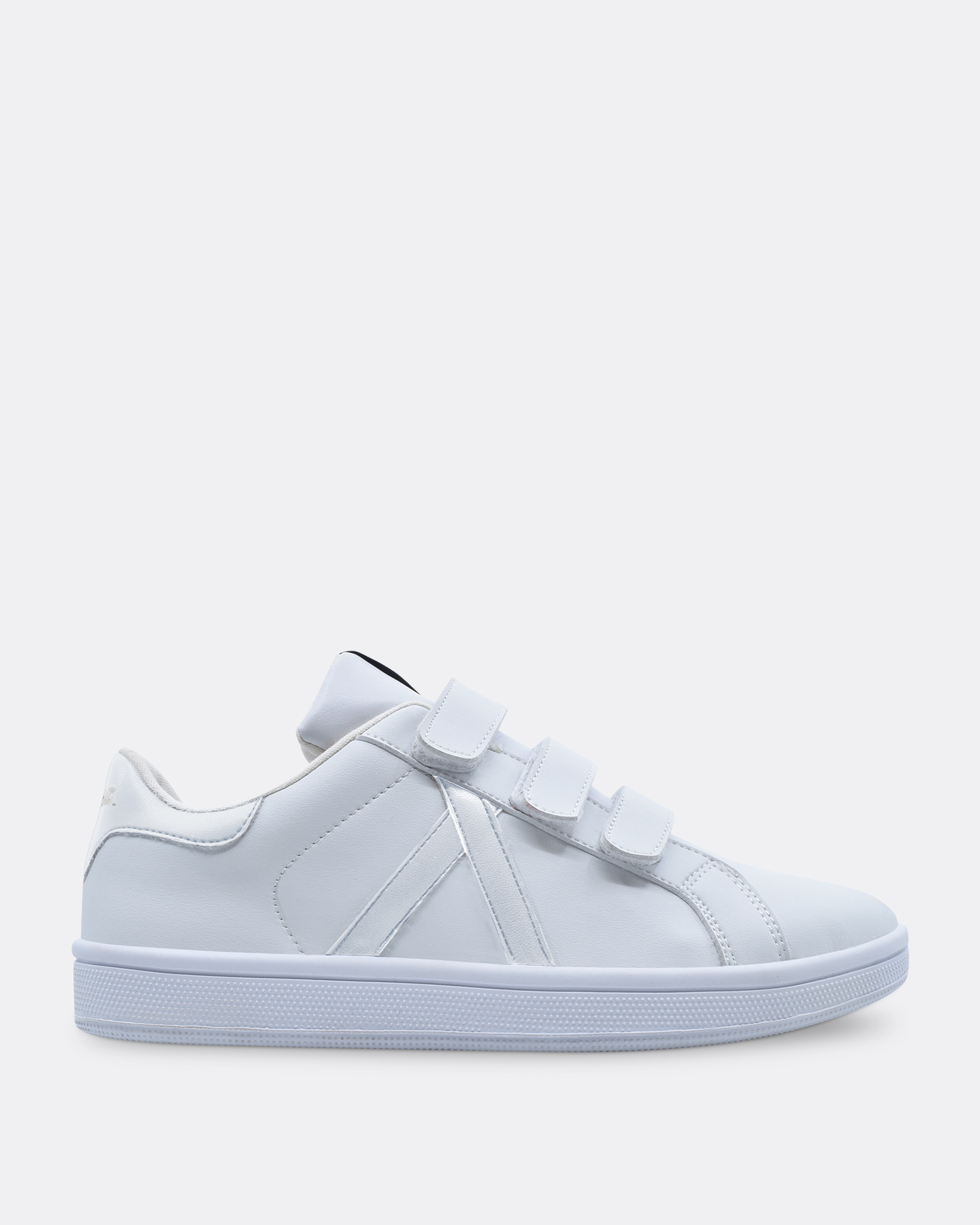 Tenis Blanco Piel Velcro Para Adulto Ankaa S002