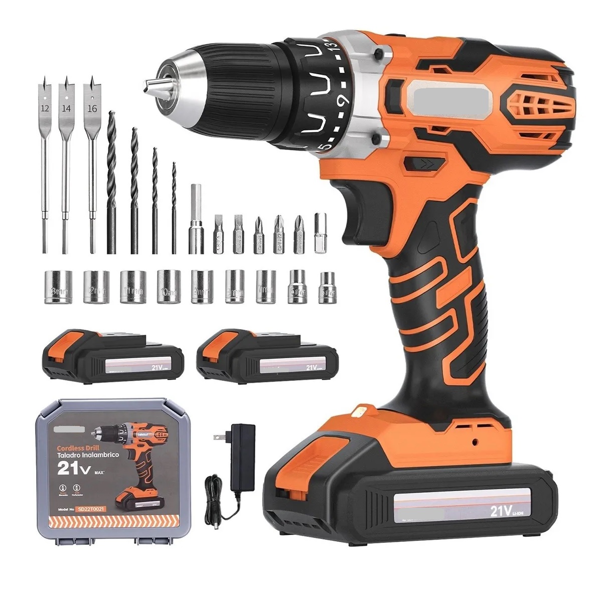 Taladro Inalámbrico Impacto Rotomartillo  2batería 21v