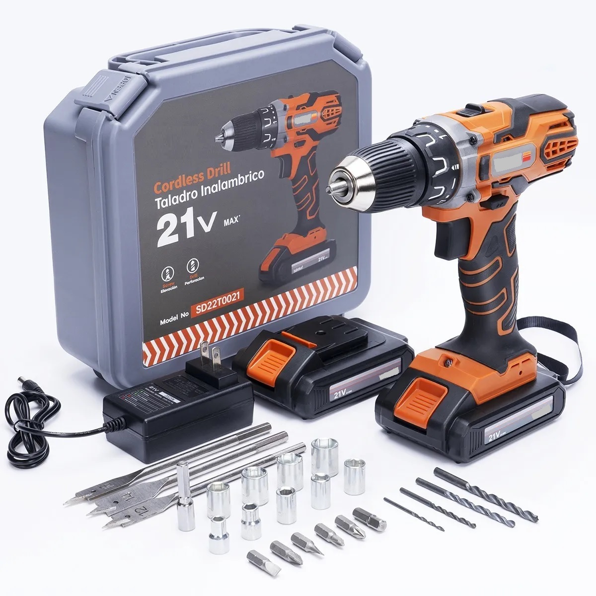 Taladro Inalámbrico Impacto Rotomartillo  2batería 21v