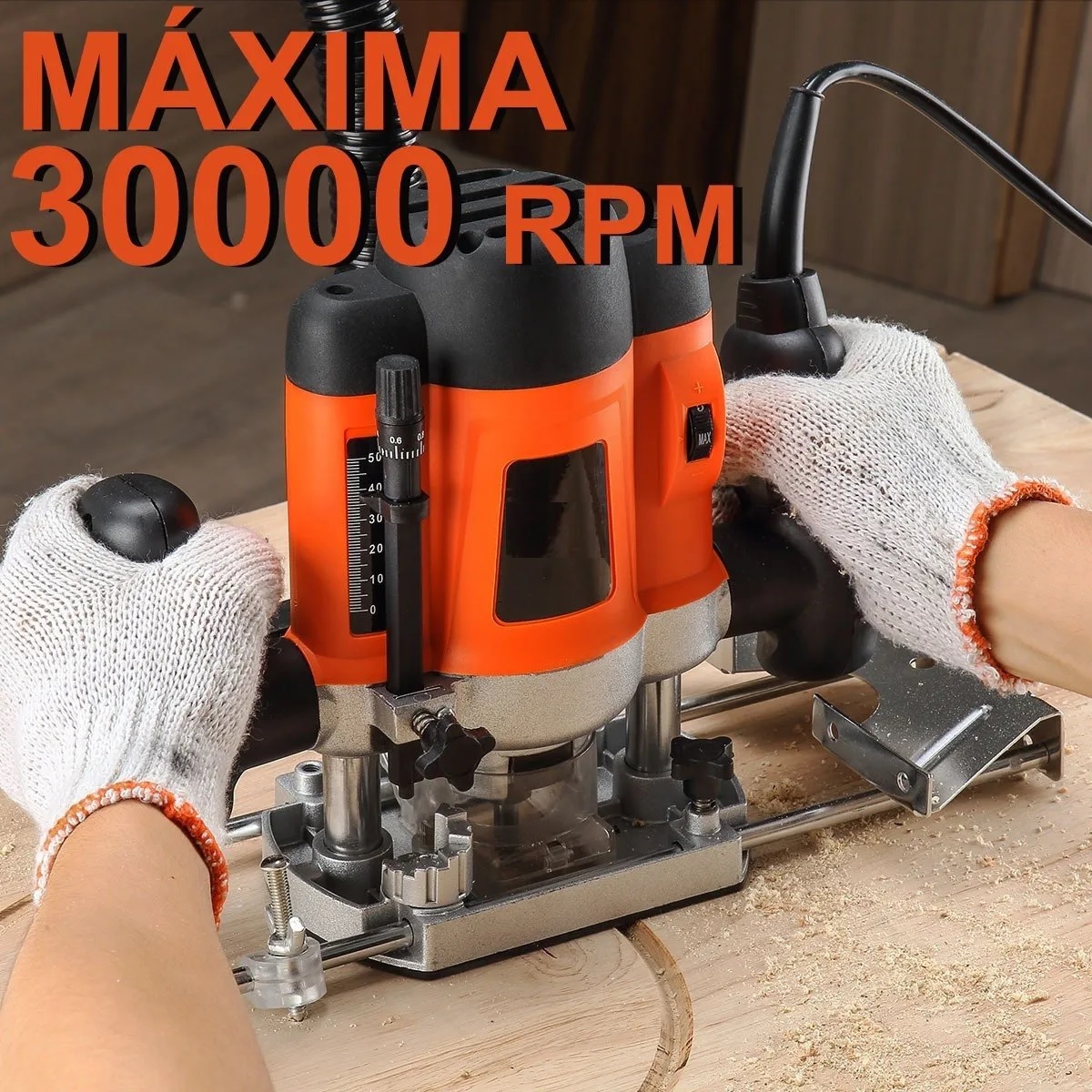 Router 1200w 110v Con 12 Accesorios Naranja