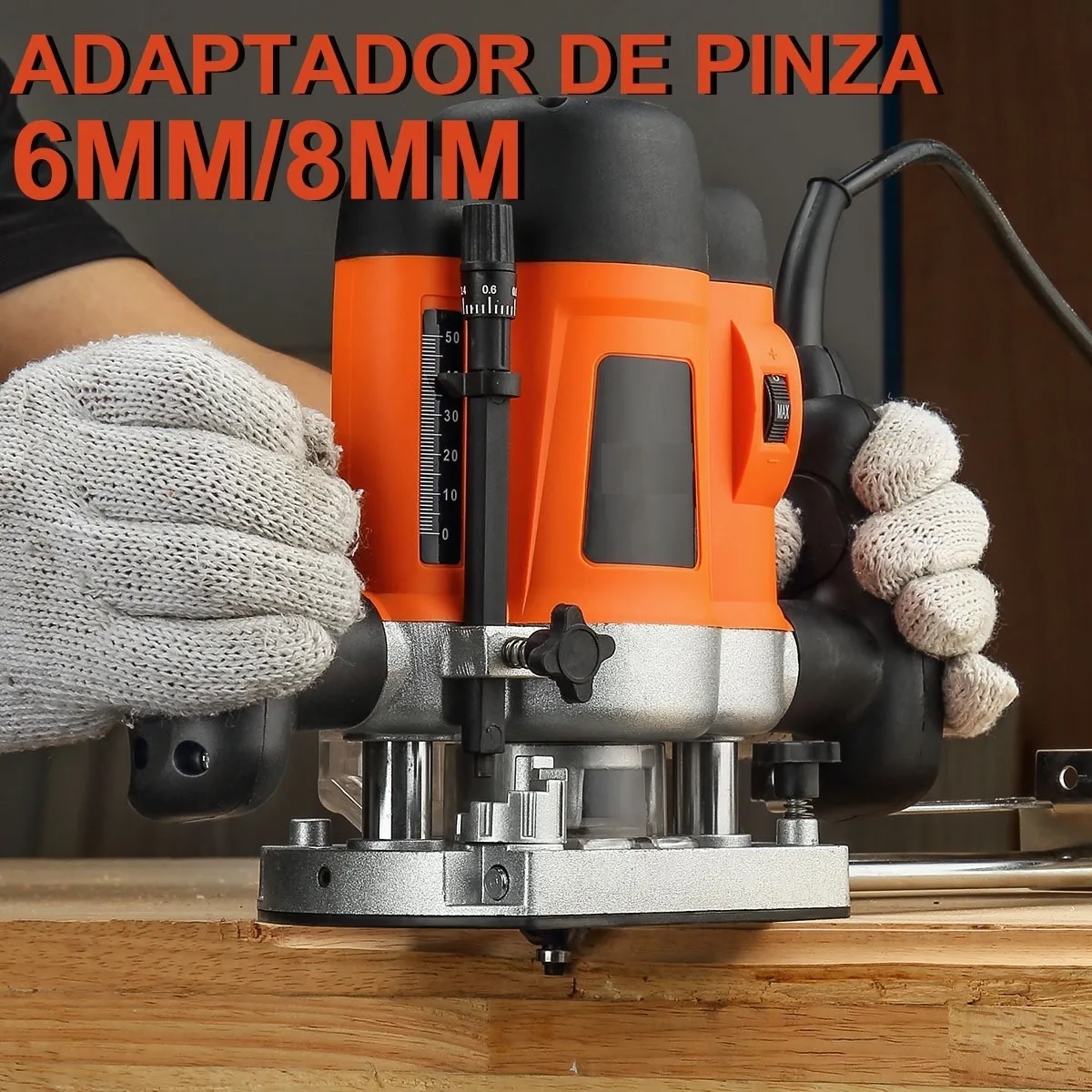 Router 1200w 110v Con 12 Accesorios Naranja